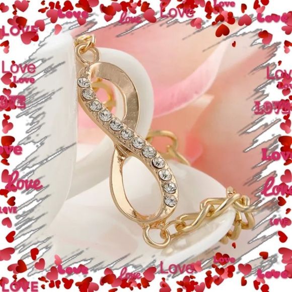 👀💞CRYSTAL RHINESTONE infinity bracelet - Picture 2 of 4